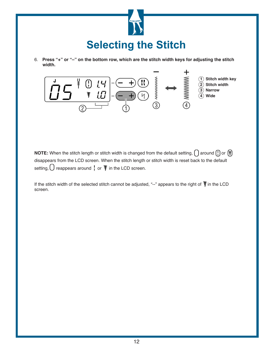 Selecting the stitch | Baby Lock Grace (Previous Model) (BL40A) Quick Reference Guide User Manual | Page 14 / 20