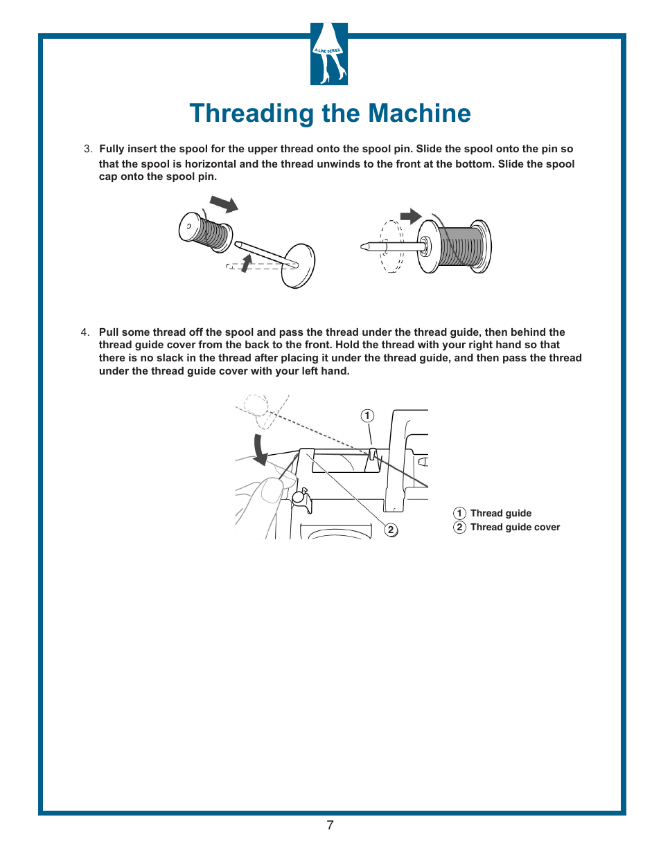 Threading the machine | Baby Lock Grace (Previous Model) (BL40A) Quick Reference Guide User Manual | Page 9 / 20