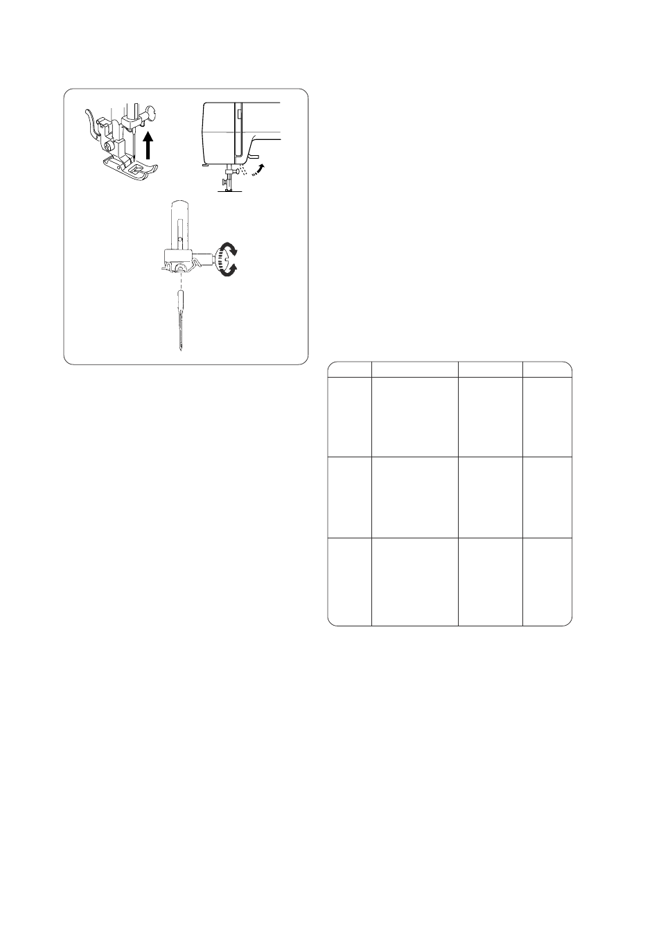 Changing needle, Thread and needle chart | Baby Lock Maria (Previous Model) (BL23A) Instruction and Reference Guide User Manual | Page 17 / 78