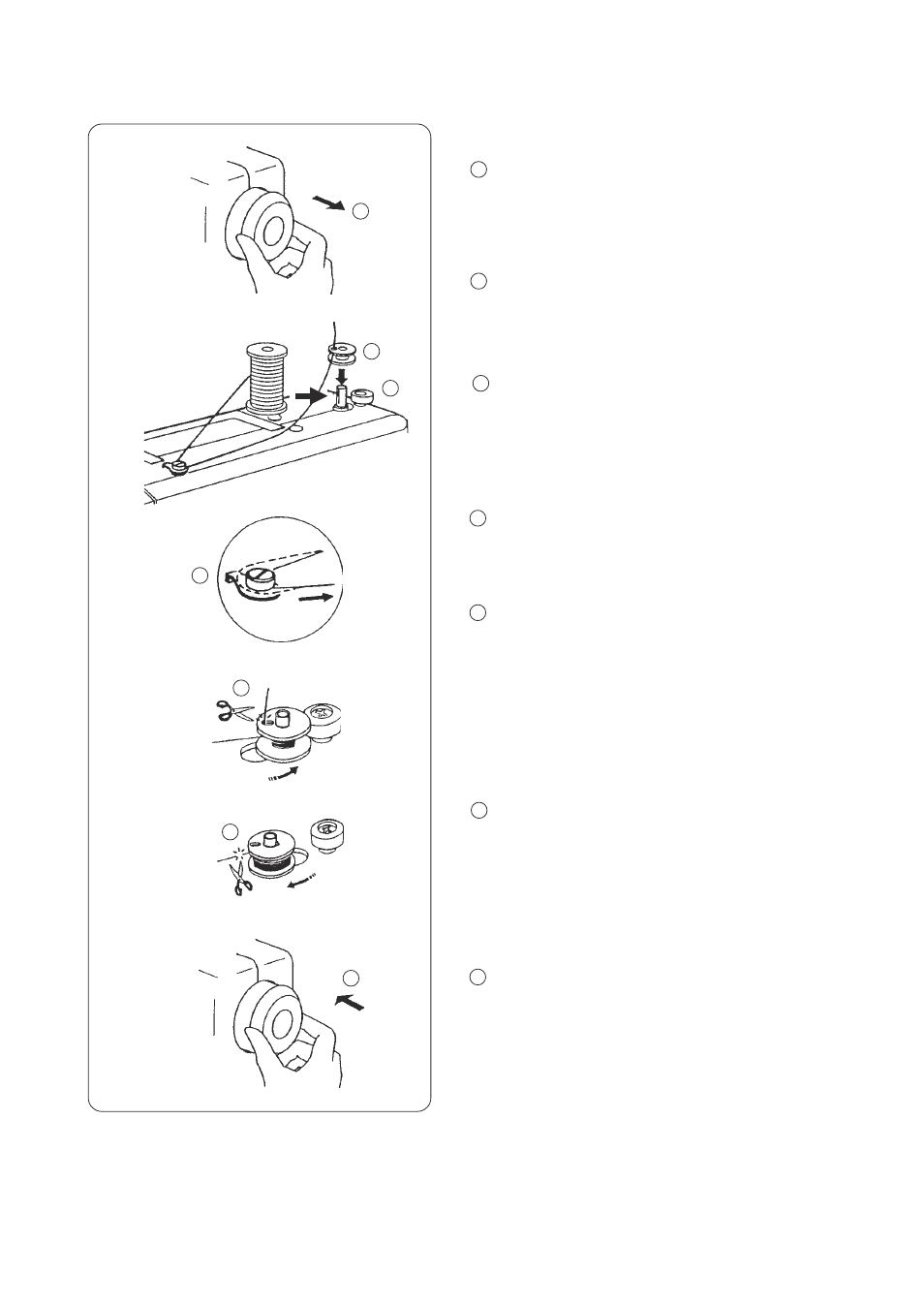 Winding the bobbin | Baby Lock Maria (Previous Model) (BL23A) Instruction and Reference Guide User Manual | Page 23 / 78