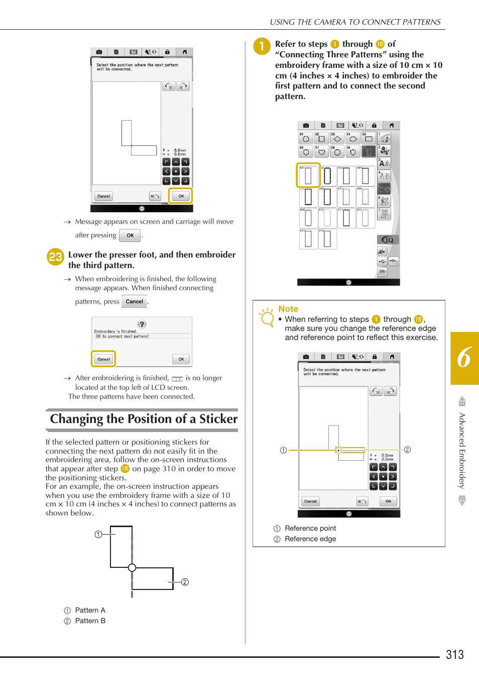 Changing the position of a sticker | Baby Lock Destiny (BLDY) Instruction & Reference Guide-Part2 User Manual | Page 120 / 225