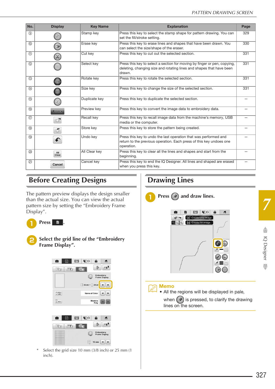 Before creating designs, Drawing lines | Baby Lock Destiny (BLDY) Instruction & Reference Guide-Part2 User Manual | Page 134 / 225