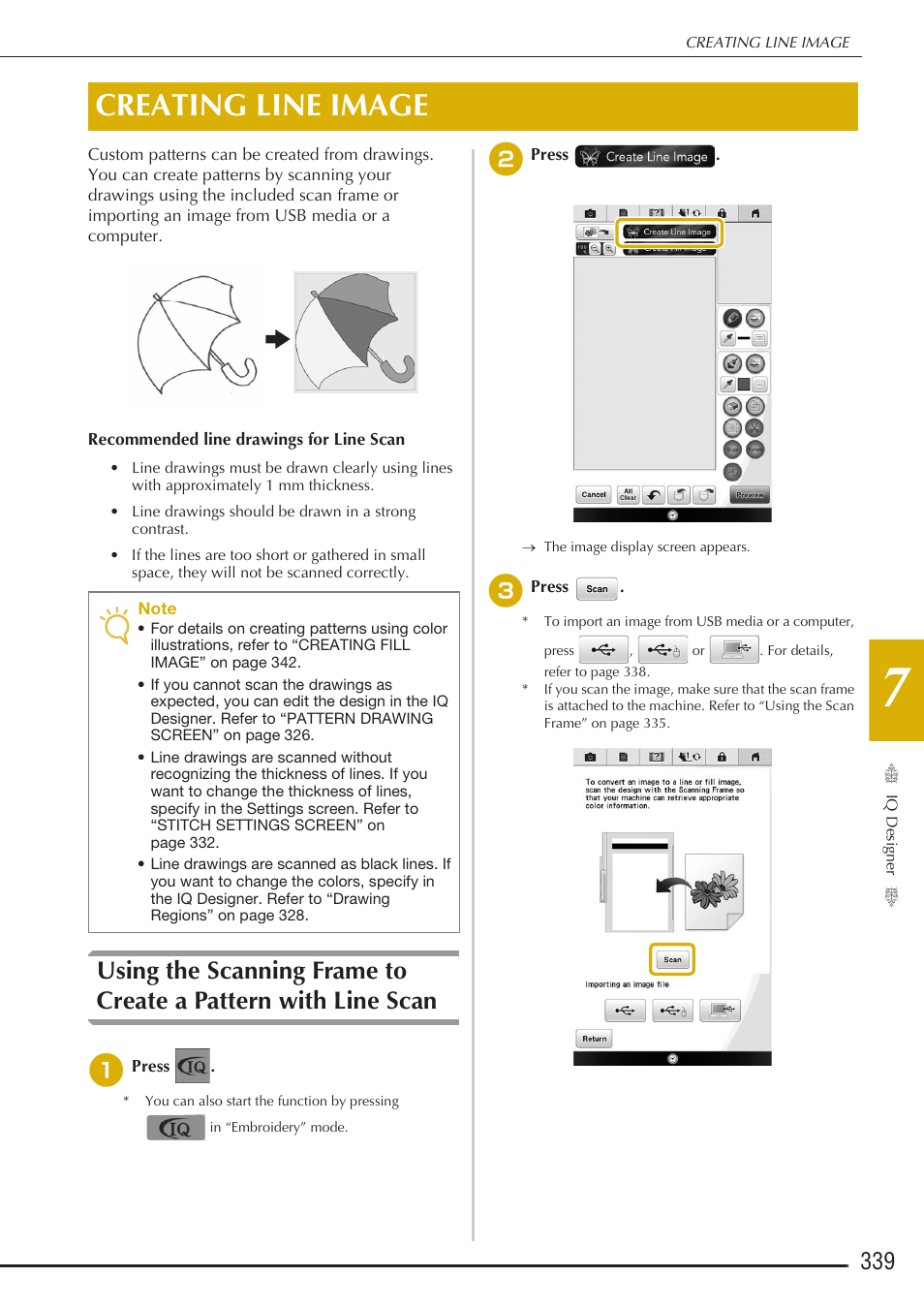Creating line image | Baby Lock Destiny (BLDY) Instruction & Reference Guide-Part2 User Manual | Page 146 / 225