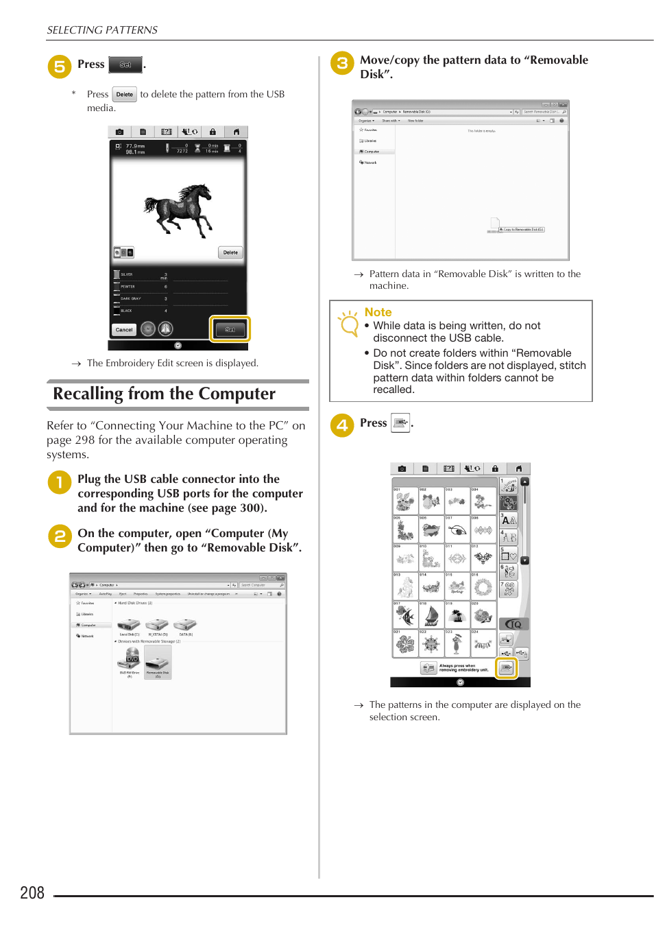 Recalling from the computer | Baby Lock Destiny (BLDY) Instruction & Reference Guide-Part2 User Manual | Page 15 / 225