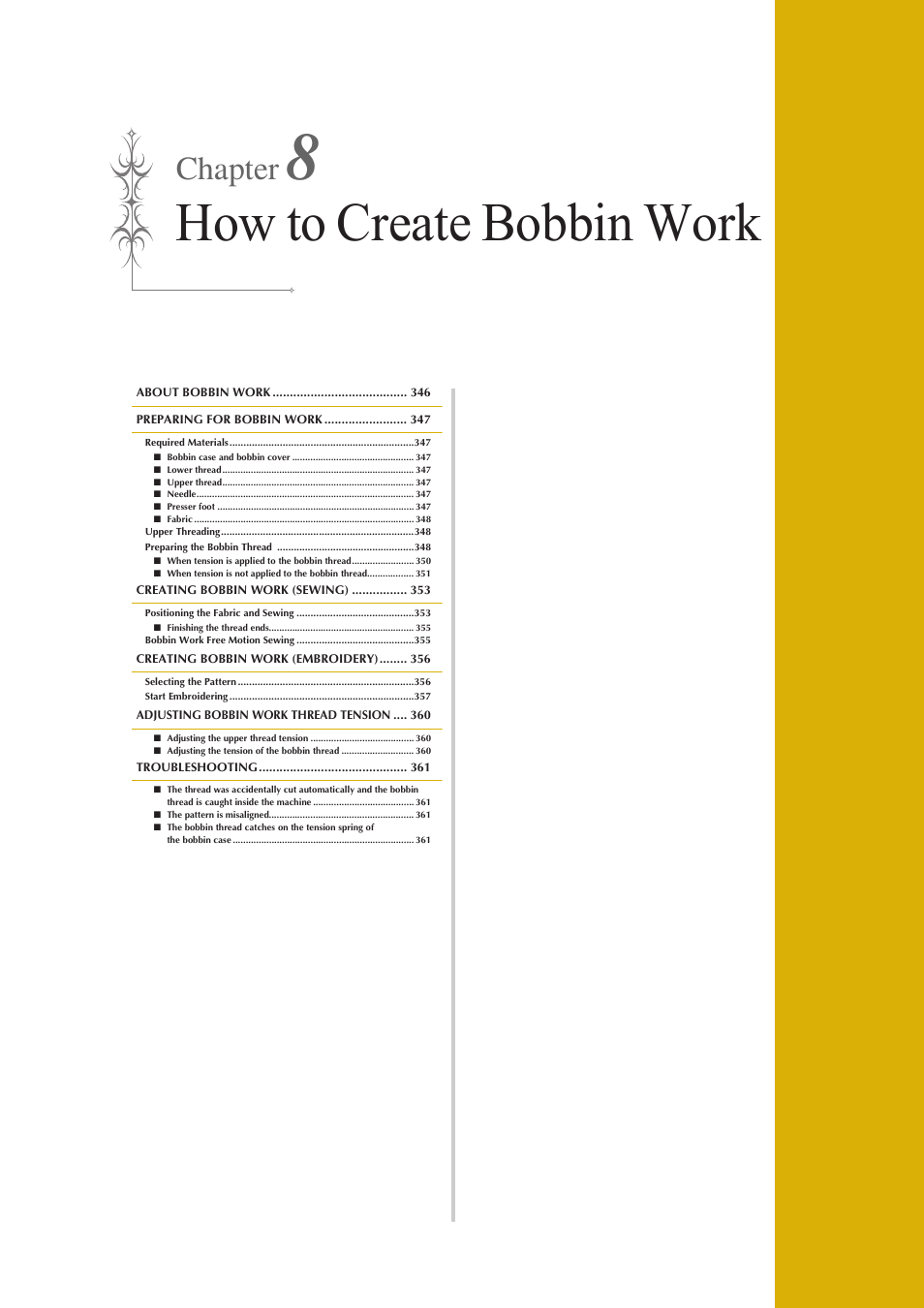 How to create bobbin work, Chapter | Baby Lock Destiny (BLDY) Instruction & Reference Guide-Part2 User Manual | Page 164 / 225