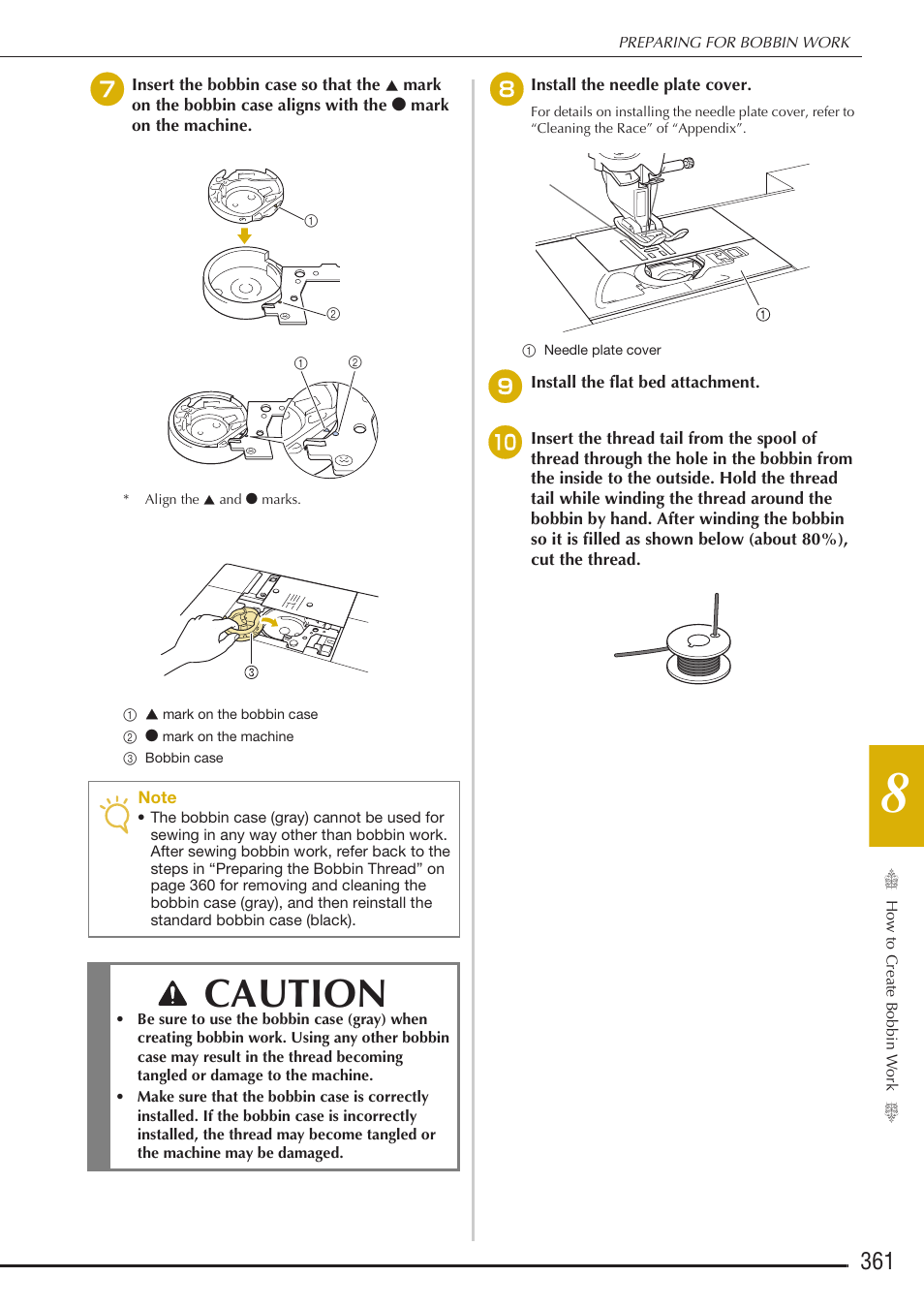 Caution | Baby Lock Destiny (BLDY) Instruction & Reference Guide-Part2 User Manual | Page 168 / 225