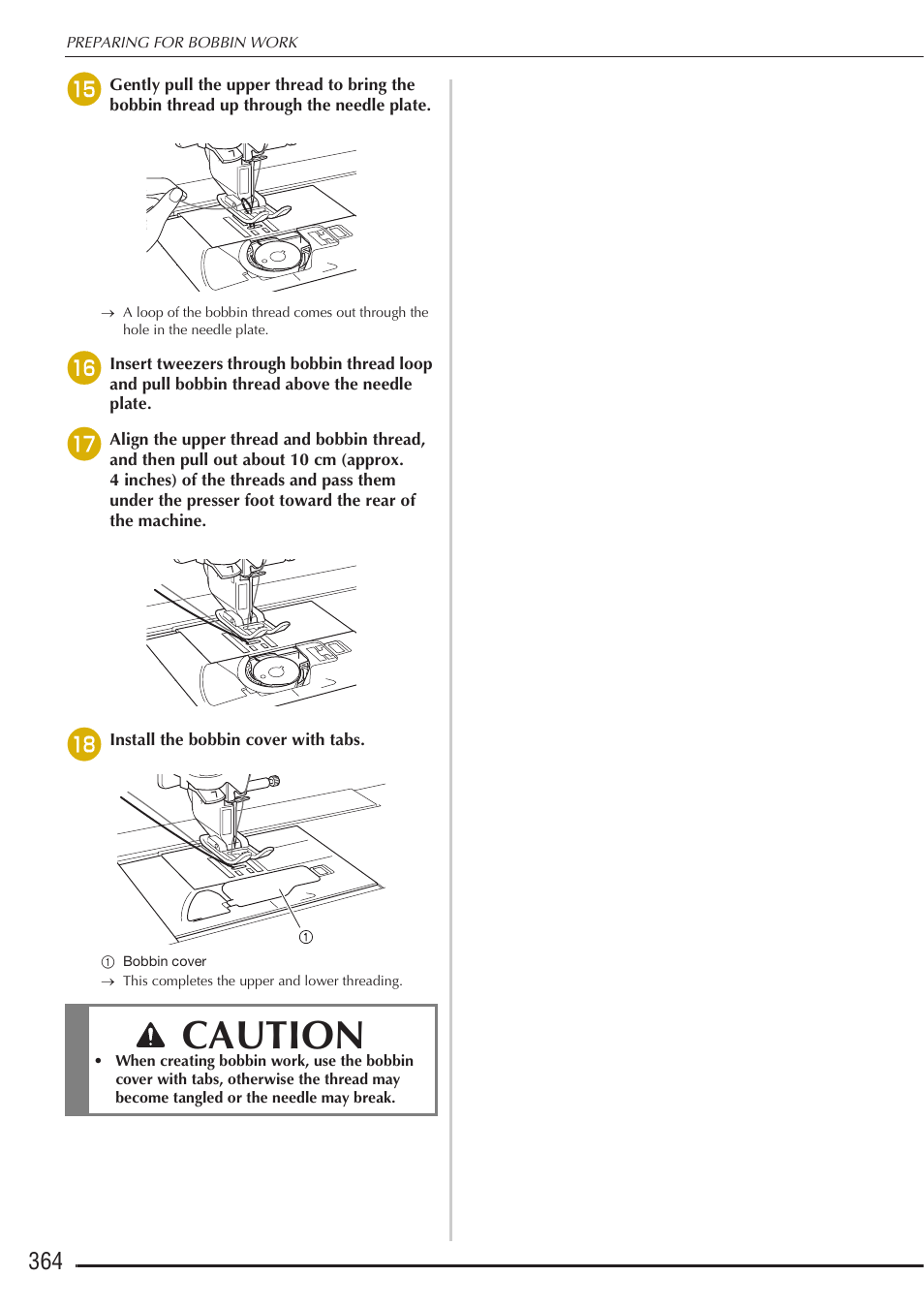 Caution | Baby Lock Destiny (BLDY) Instruction & Reference Guide-Part2 User Manual | Page 171 / 225