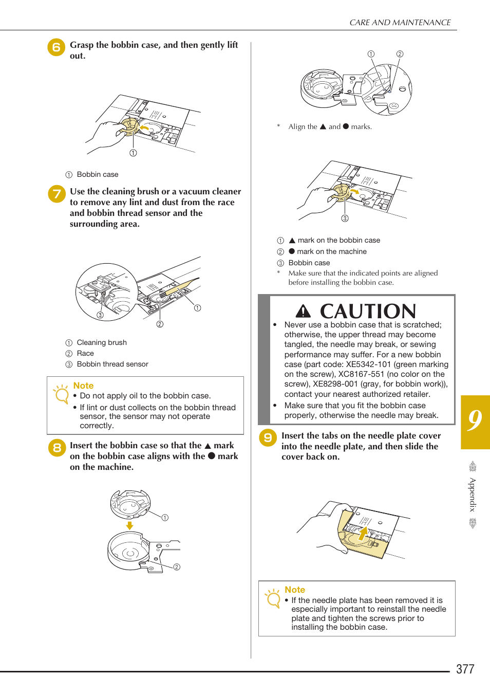 Caution | Baby Lock Destiny (BLDY) Instruction & Reference Guide-Part2 User Manual | Page 184 / 225