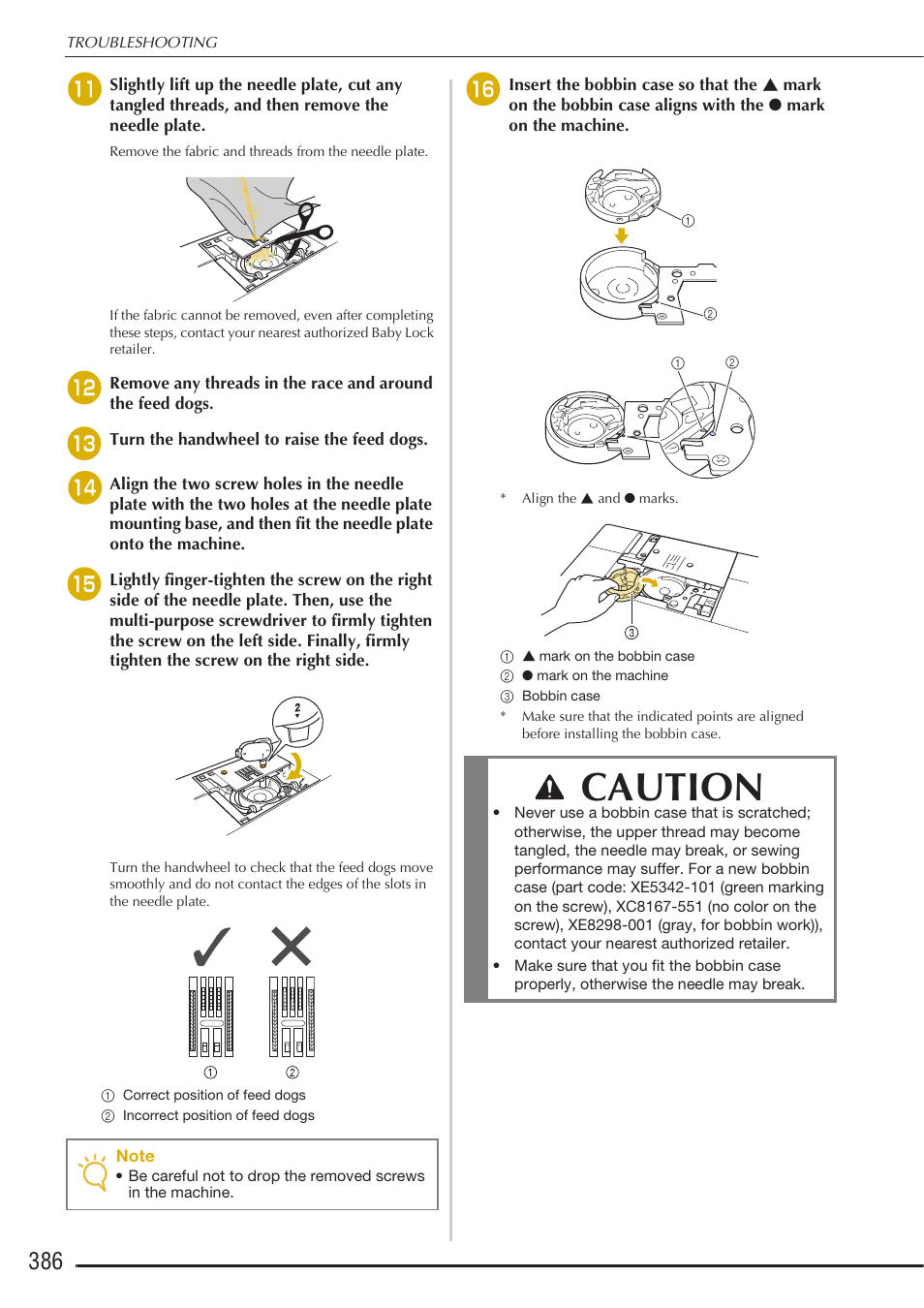 Caution | Baby Lock Destiny (BLDY) Instruction & Reference Guide-Part2 User Manual | Page 193 / 225