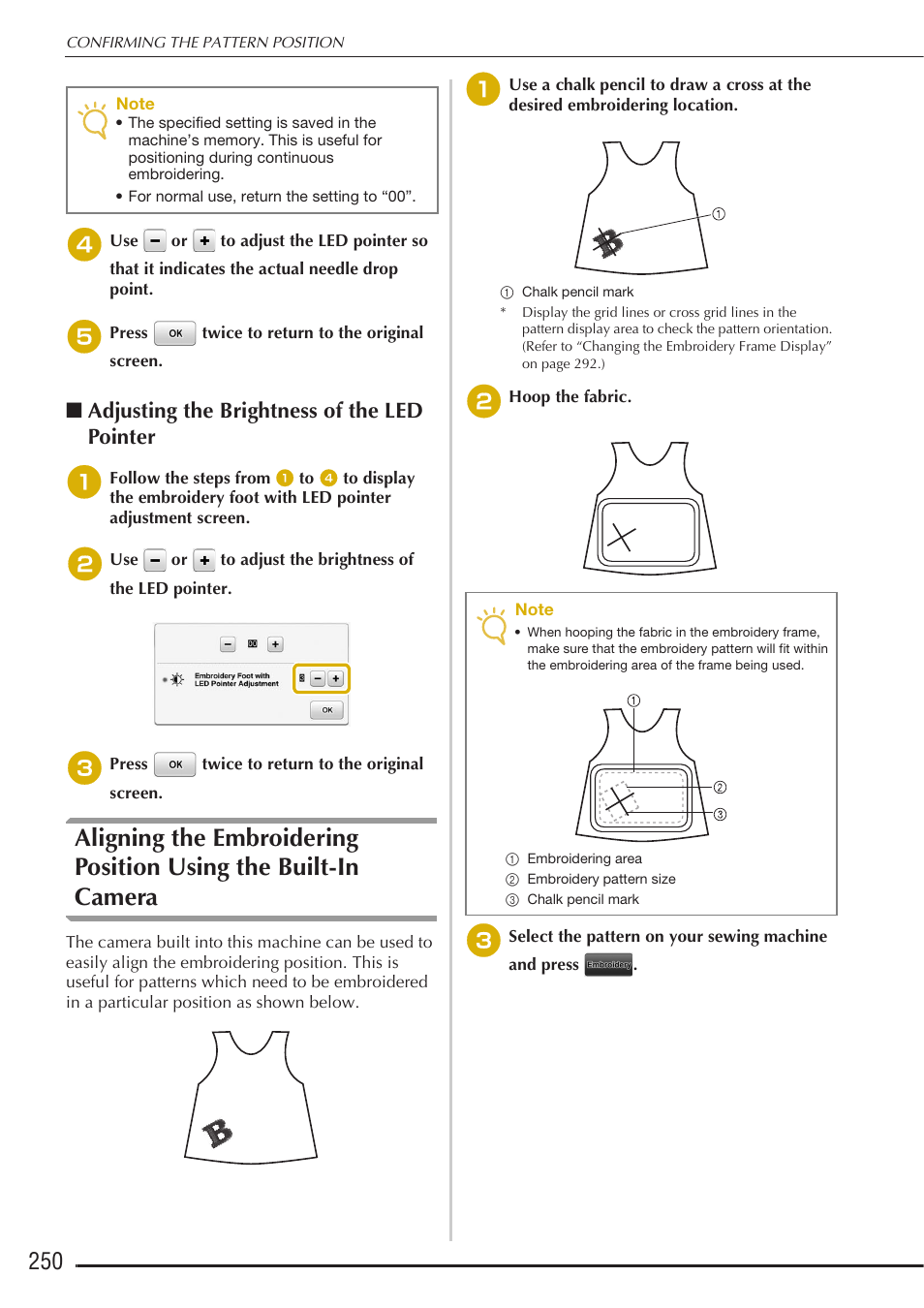 Adjusting the brightness of the led pointer | Baby Lock Destiny (BLDY) Instruction & Reference Guide-Part2 User Manual | Page 57 / 225