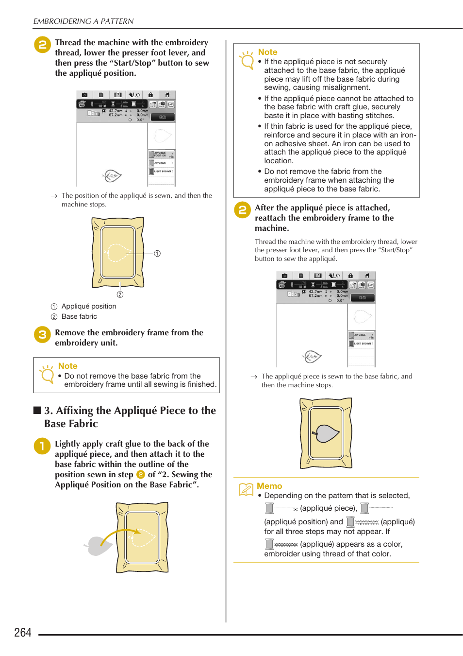 Affixing the appliqué piece to the base fabric | Baby Lock Destiny (BLDY) Instruction & Reference Guide-Part2 User Manual | Page 71 / 225