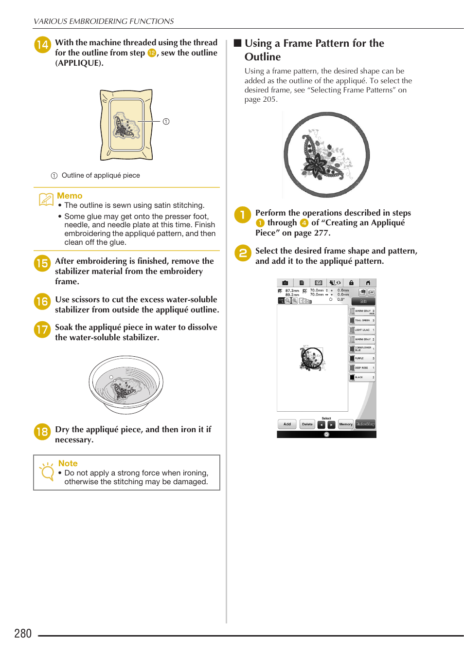 Using a frame pattern for the outline | Baby Lock Destiny (BLDY) Instruction & Reference Guide-Part2 User Manual | Page 87 / 225