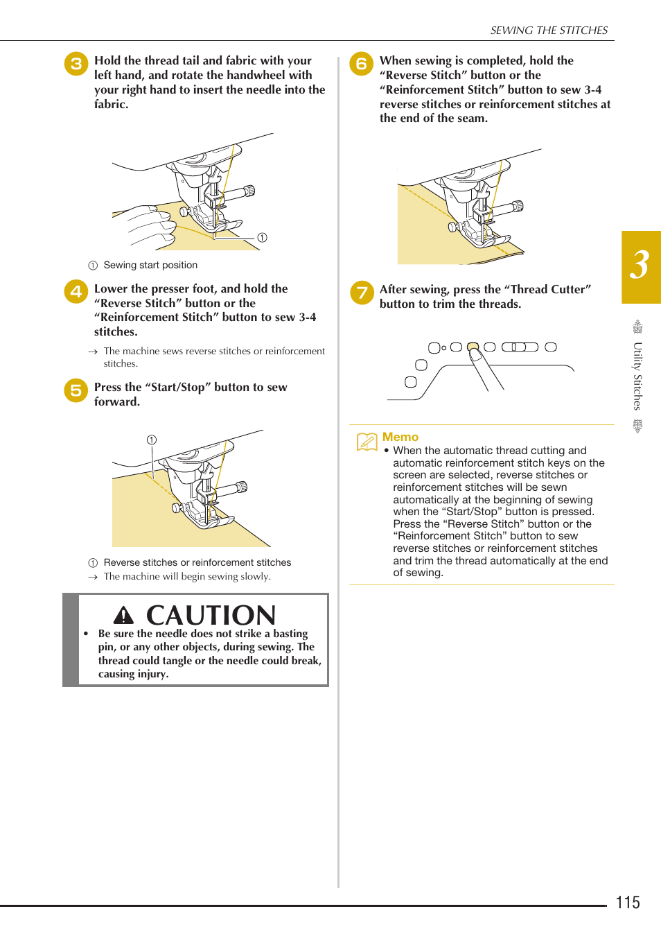 Caution | Baby Lock Destiny (BLDY) Instruction & Reference Guide-Part1 User Manual | Page 117 / 196