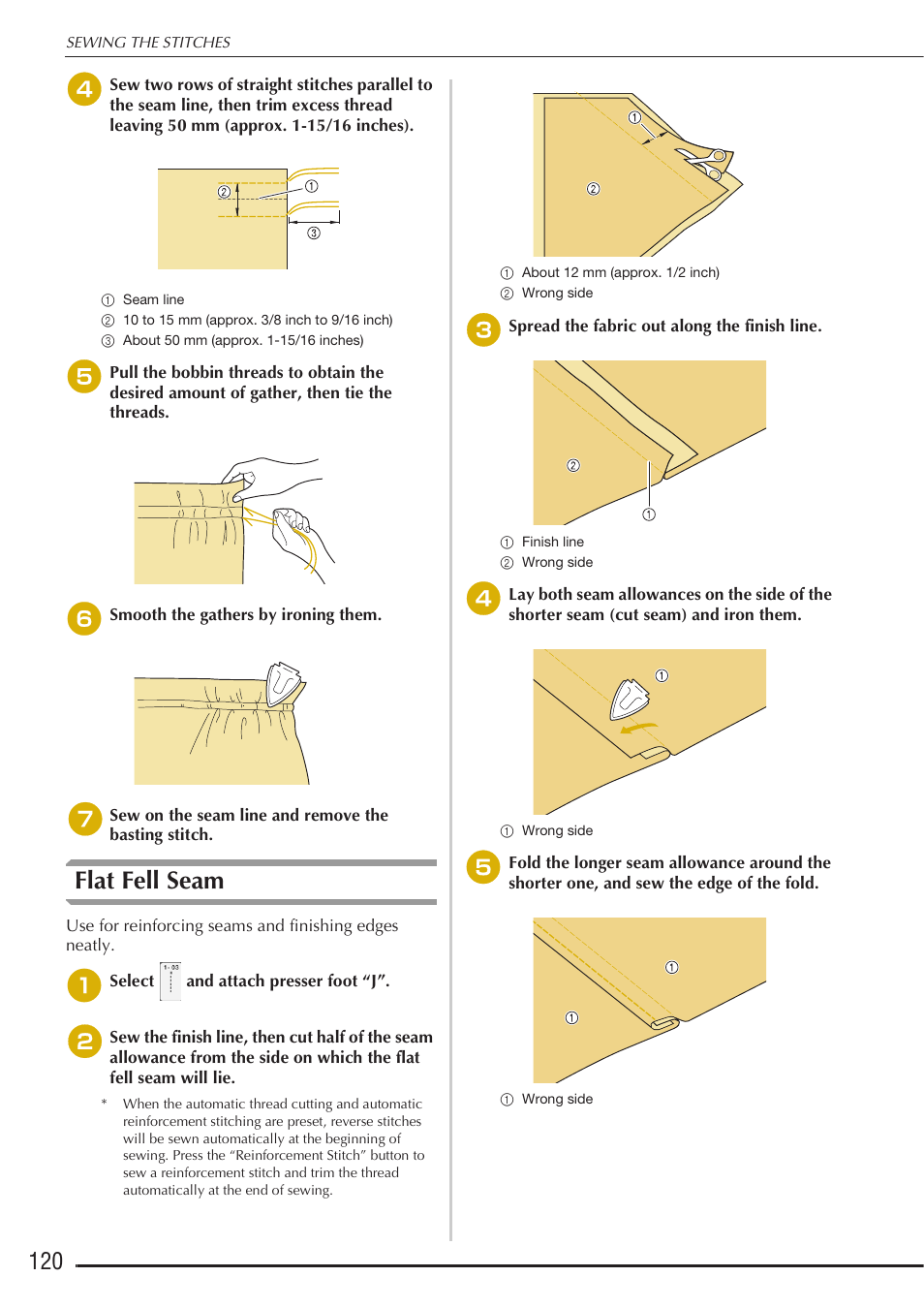 Flat fell seam | Baby Lock Destiny (BLDY) Instruction & Reference Guide-Part1 User Manual | Page 122 / 196
