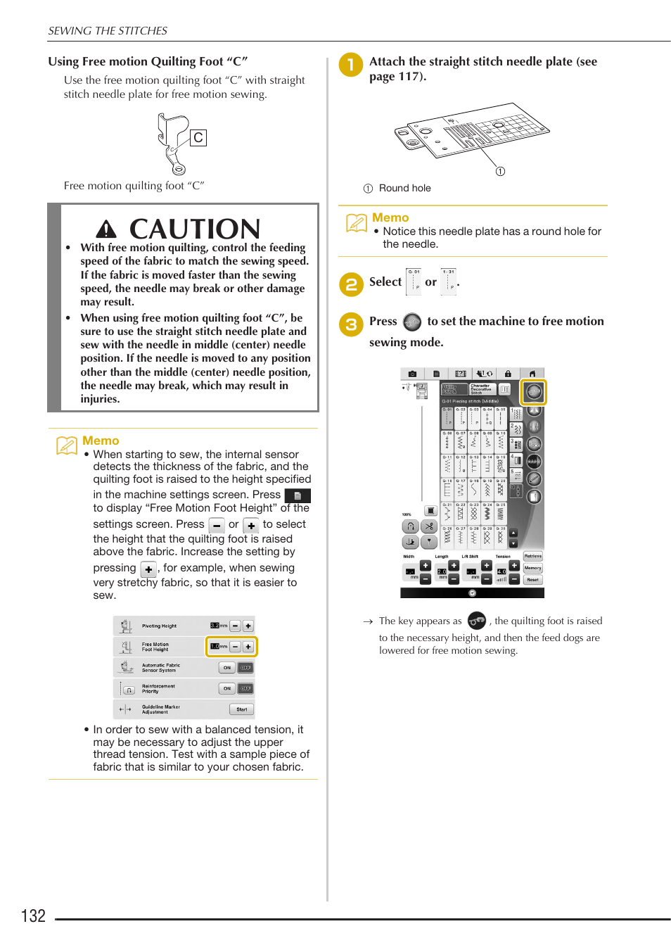 Caution | Baby Lock Destiny (BLDY) Instruction & Reference Guide-Part1 User Manual | Page 134 / 196