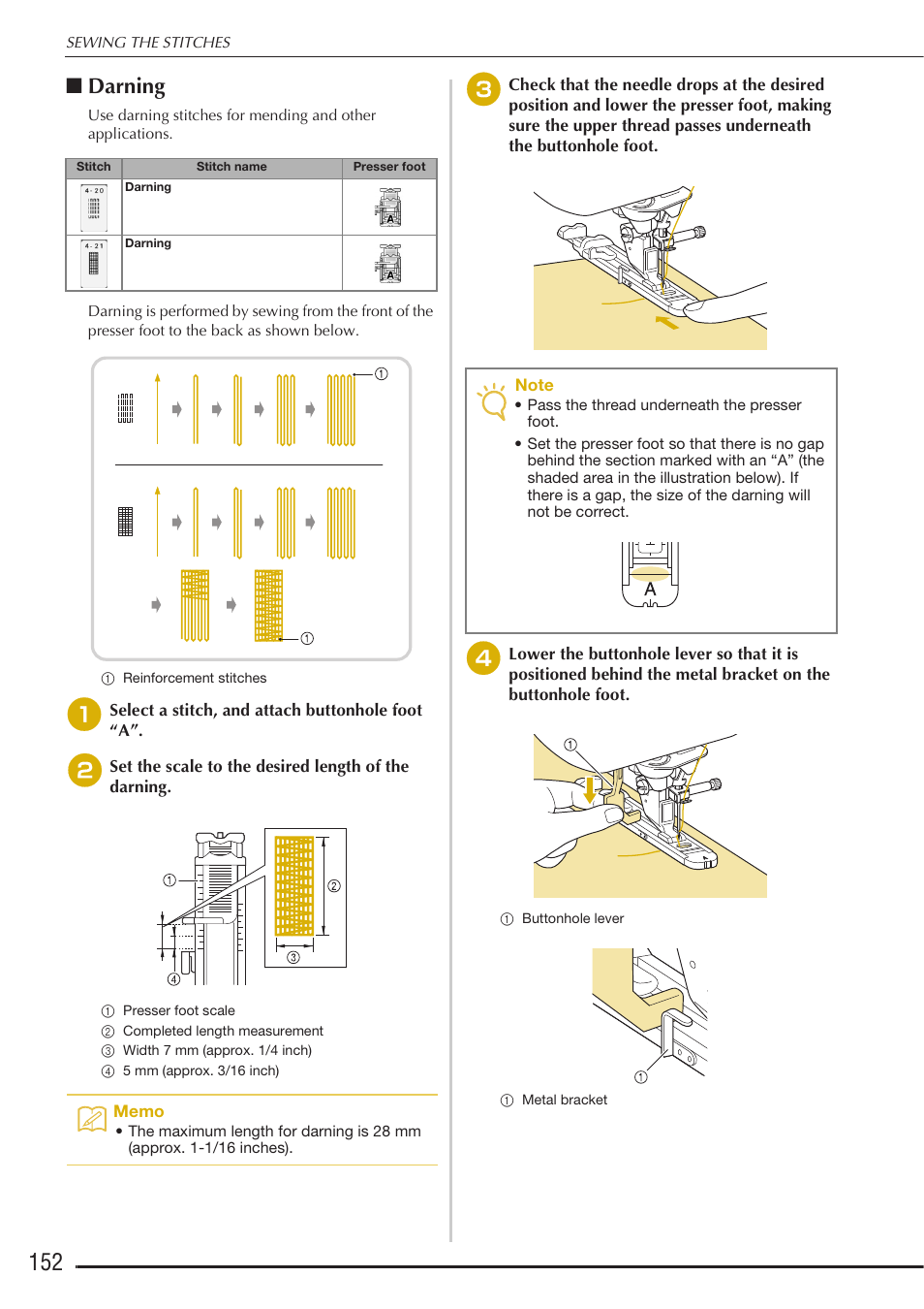 Darning | Baby Lock Destiny (BLDY) Instruction & Reference Guide-Part1 User Manual | Page 154 / 196