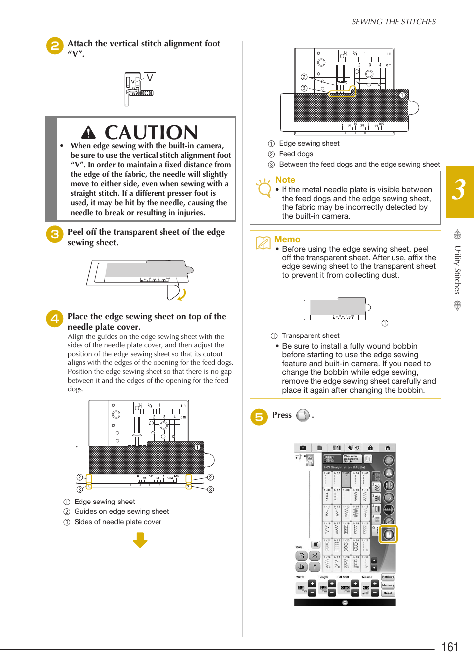 Caution | Baby Lock Destiny (BLDY) Instruction & Reference Guide-Part1 User Manual | Page 163 / 196