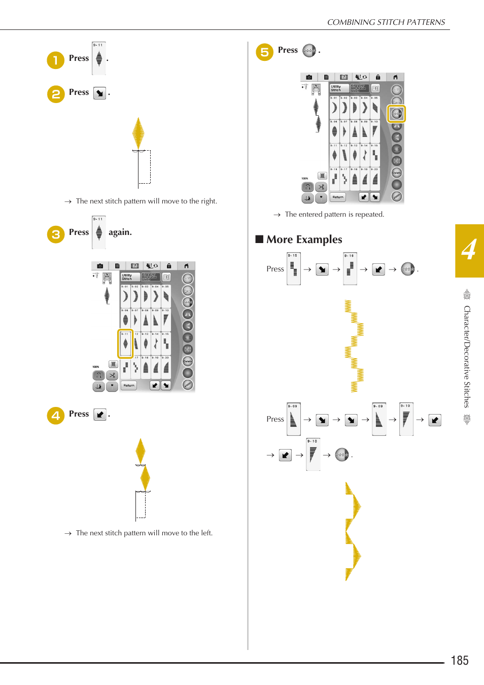 More examples | Baby Lock Destiny (BLDY) Instruction & Reference Guide-Part1 User Manual | Page 187 / 196