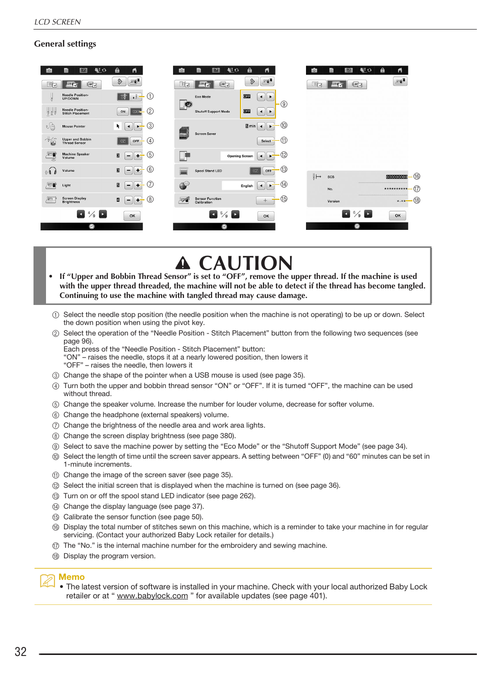 Caution | Baby Lock Destiny (BLDY) Instruction & Reference Guide-Part1 User Manual | Page 34 / 196