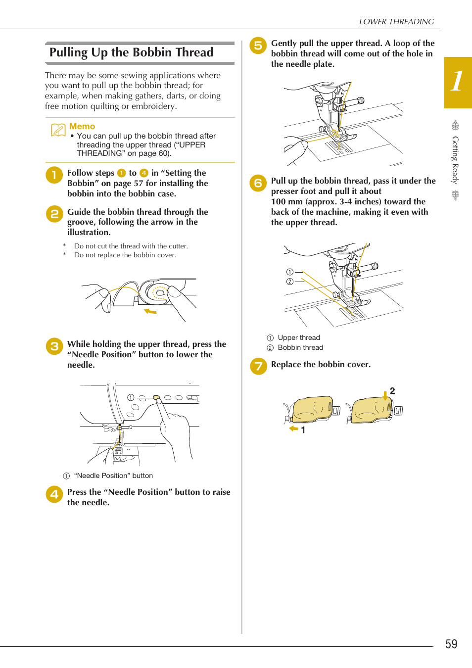 Pulling up the bobbin thread | Baby Lock Destiny (BLDY) Instruction & Reference Guide-Part1 User Manual | Page 61 / 196