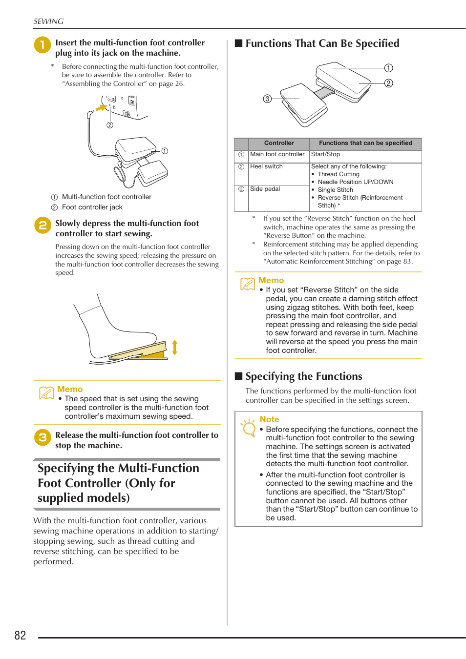 Functions that can be specified, Specifying the functions | Baby Lock Destiny (BLDY) Instruction & Reference Guide-Part1 User Manual | Page 84 / 196