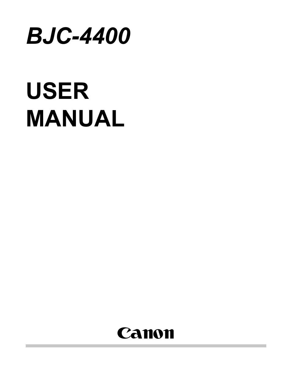 Canon BJC-4400 User Manual | 106 pages