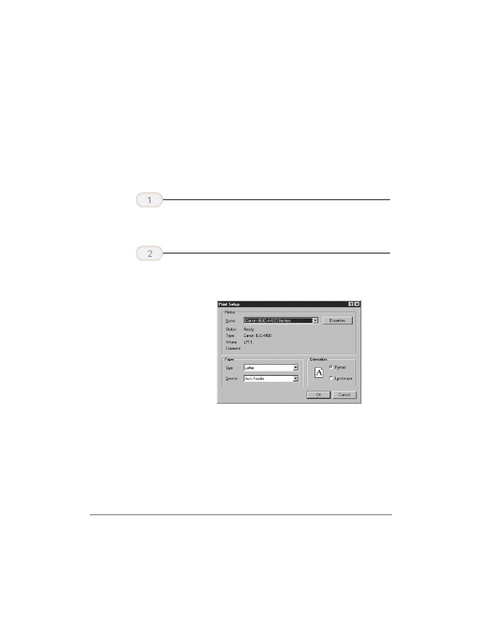 Printing a document | Canon BJC-4400 User Manual | Page 14 / 106