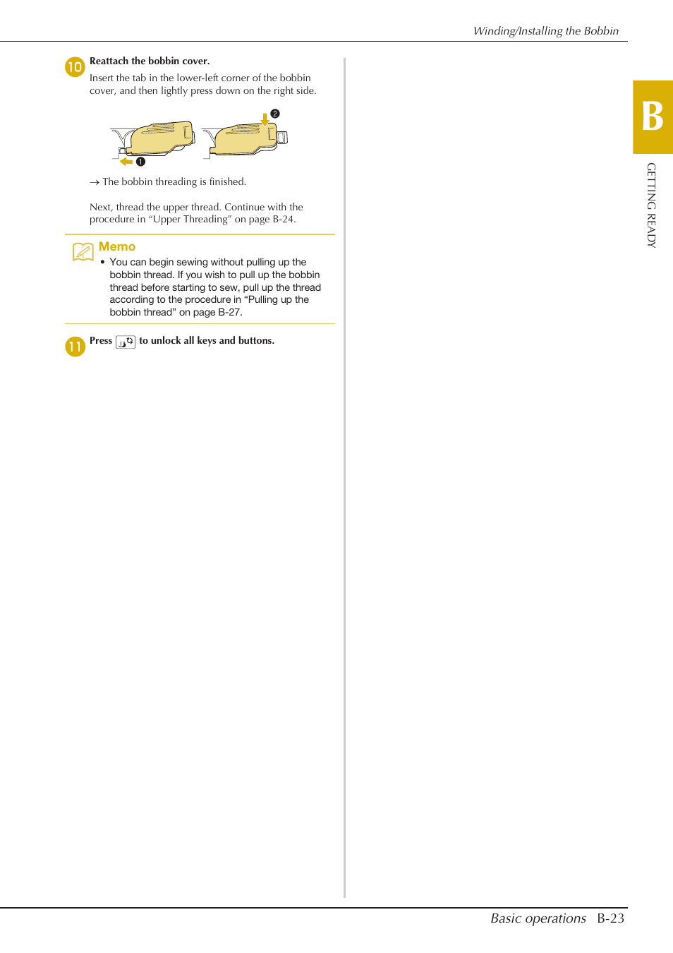 Baby Lock Aventura (BLMAV) Instruction and Reference Guide User Manual | Page 33 / 204