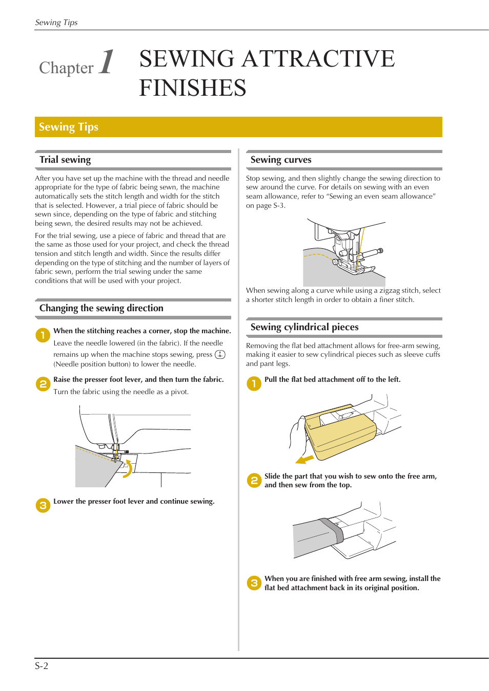 Sewing attractive finishes, Chapter, Sewing tips | Baby Lock Aventura (BLMAV) Instruction and Reference Guide User Manual | Page 78 / 204