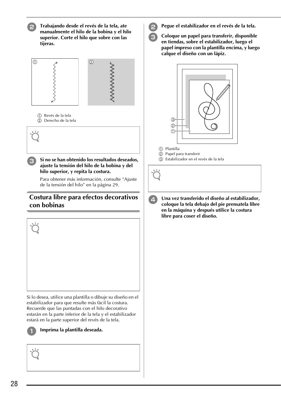 Costura libre para efectos decorativos con bobinas | Baby Lock Ellegante 3 (BLG3) Instruction and Reference Guide Addendum User Manual | Page 106 / 120