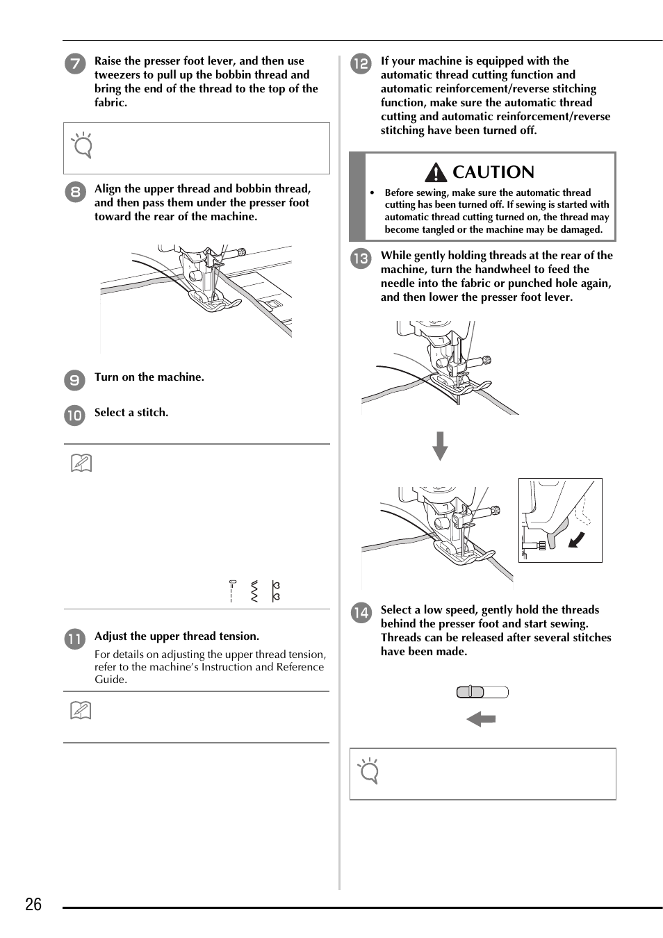 Caution | Baby Lock Ellegante 3 (BLG3) Instruction and Reference Guide Addendum User Manual | Page 28 / 120