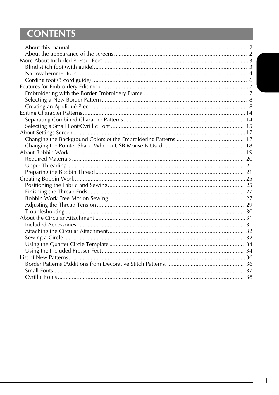 Baby Lock Ellegante 3 (BLG3) Instruction and Reference Guide Addendum User Manual | Page 3 / 120