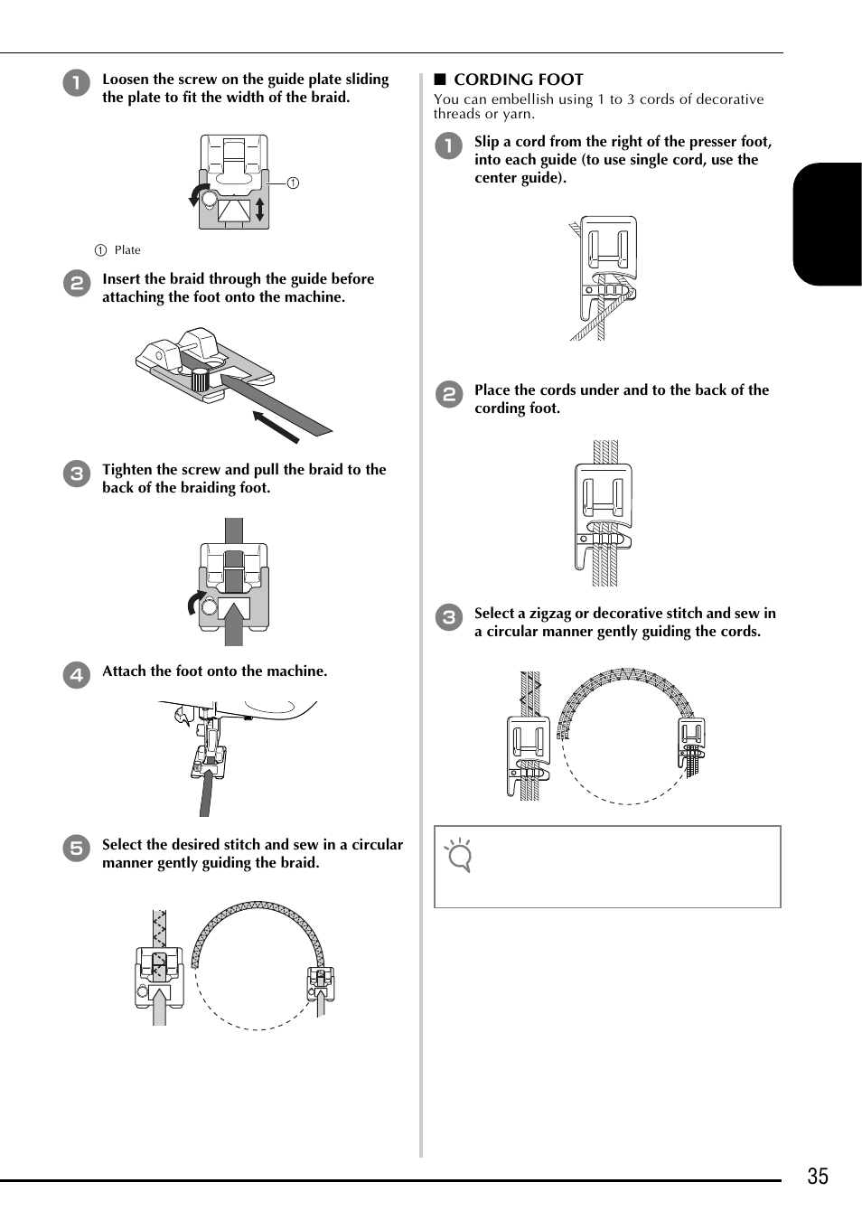35 e nglis h | Baby Lock Ellegante 3 (BLG3) Instruction and Reference Guide Addendum User Manual | Page 37 / 120