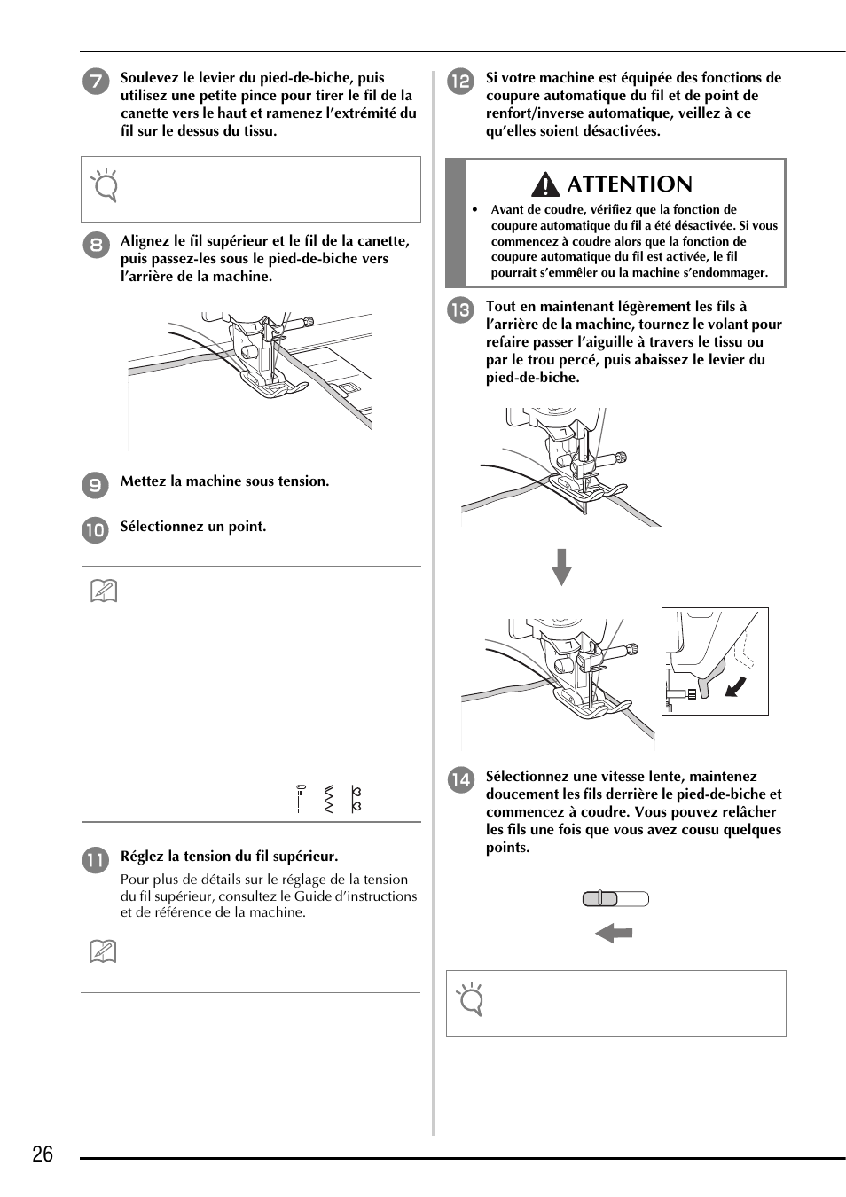 Attention | Baby Lock Ellegante 3 (BLG3) Instruction and Reference Guide Addendum User Manual | Page 66 / 120