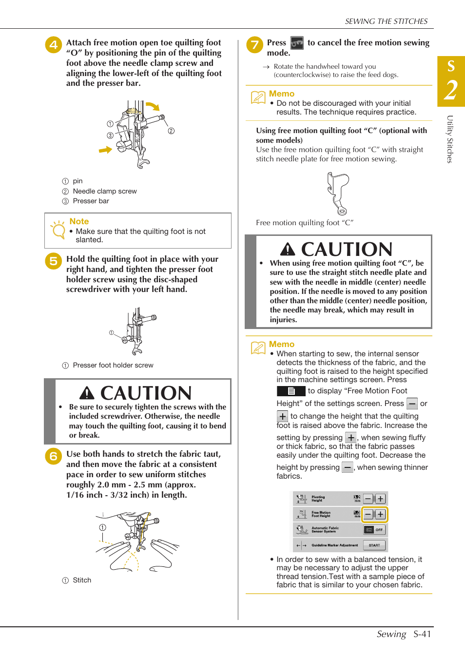 Caution | Baby Lock Crescendo (BLCR) Instruction and Reference Guide User Manual | Page 115 / 216