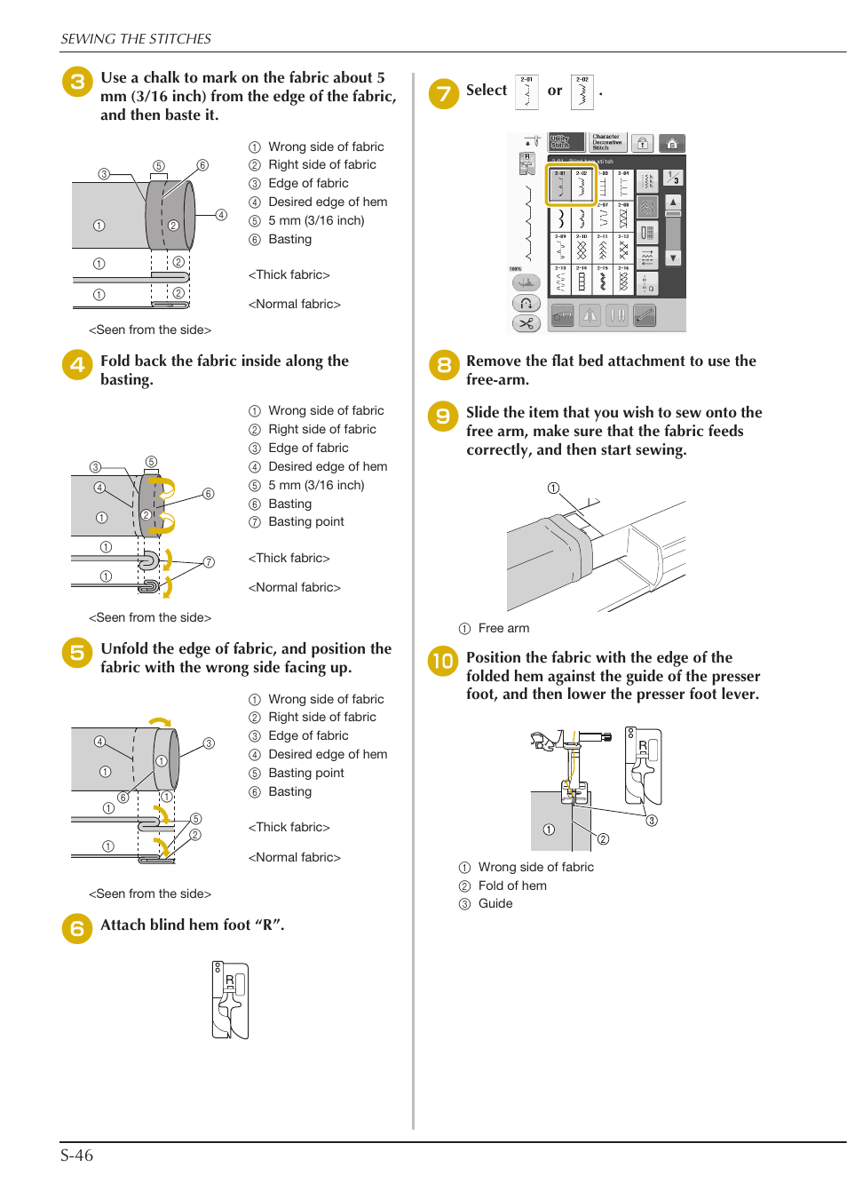 S-46 | Baby Lock Crescendo (BLCR) Instruction and Reference Guide User Manual | Page 120 / 216