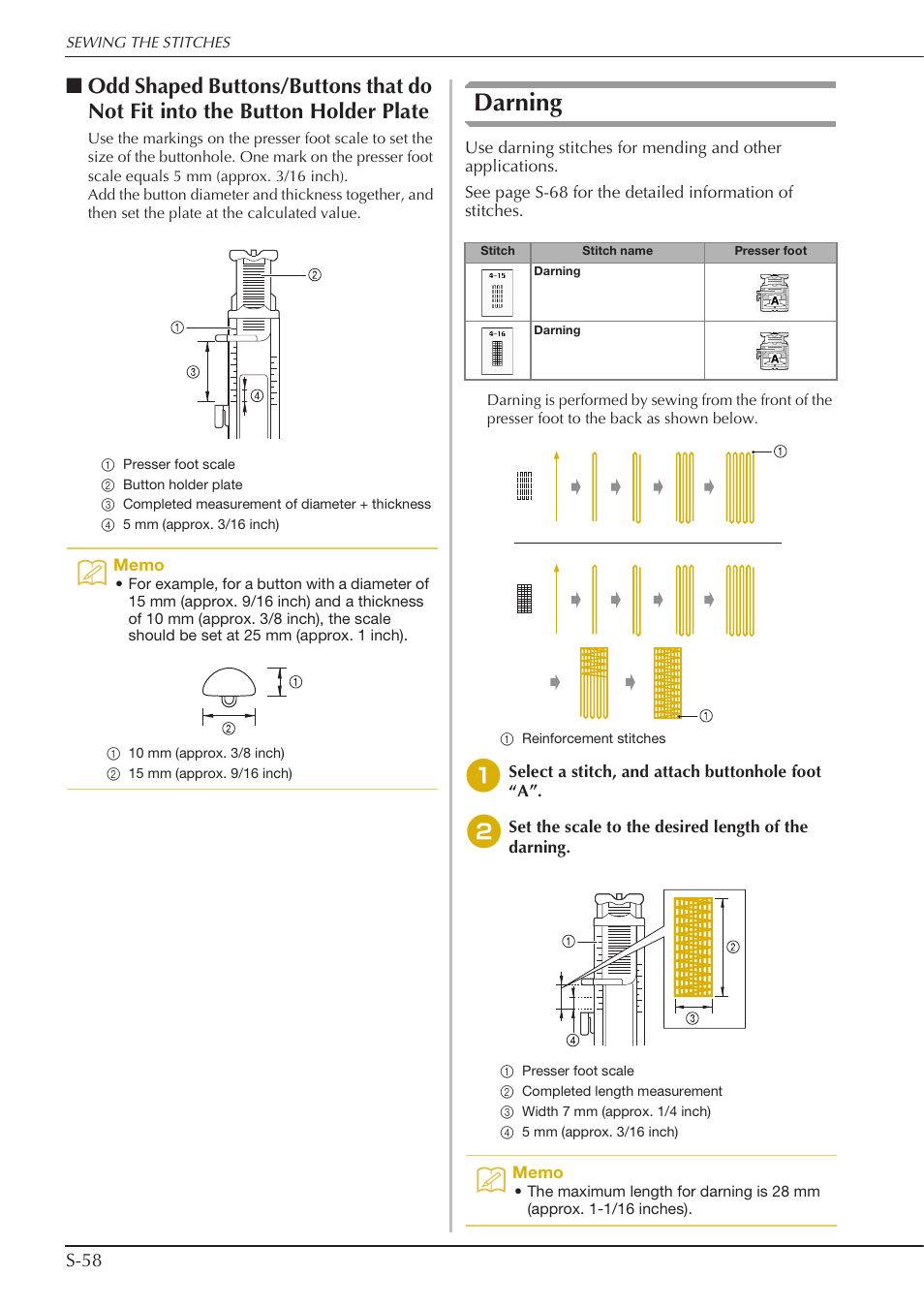 Darning | Baby Lock Crescendo (BLCR) Instruction and Reference Guide User Manual | Page 132 / 216