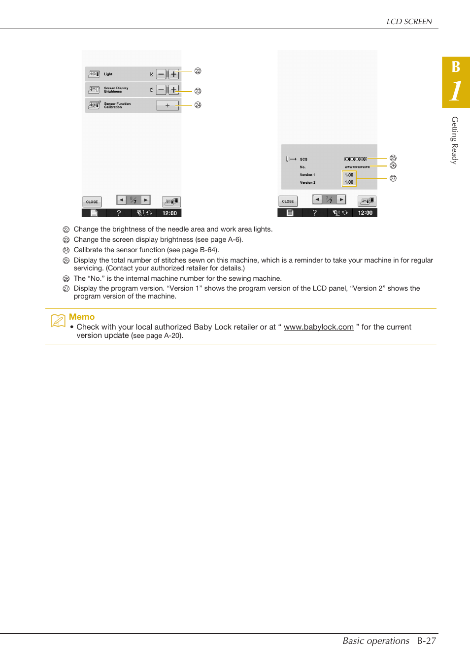 Baby Lock Crescendo (BLCR) Instruction and Reference Guide User Manual | Page 29 / 216