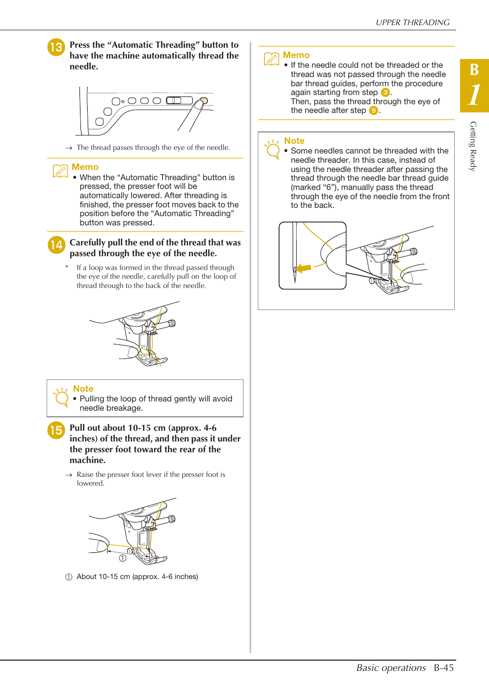 Baby Lock Crescendo (BLCR) Instruction and Reference Guide User Manual | Page 47 / 216
