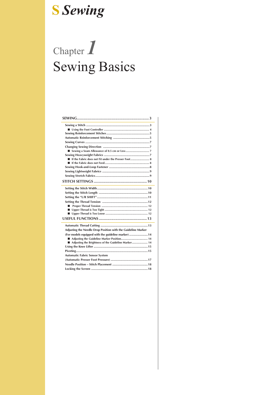 Ssewing sewing basics, Chapter | Baby Lock Crescendo (BLCR) Instruction and Reference Guide User Manual | Page 76 / 216