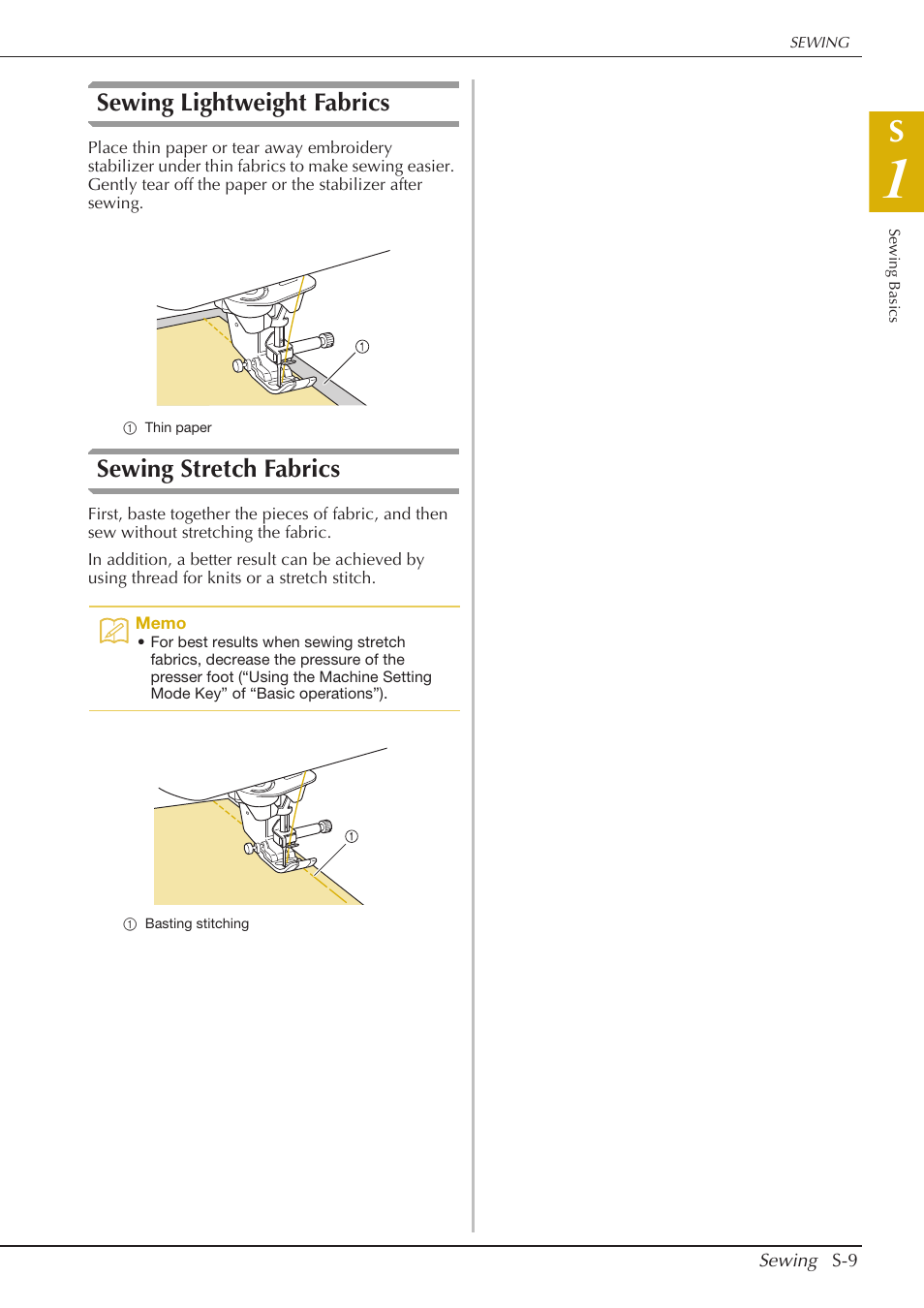 Sewing lightweight fabrics, Sewing stretch fabrics | Baby Lock Crescendo (BLCR) Instruction and Reference Guide User Manual | Page 83 / 216