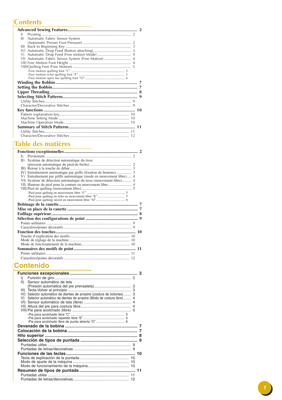 Baby Lock Symphony (BLSY) Quick Reference Guide User Manual | Page 5 / 20