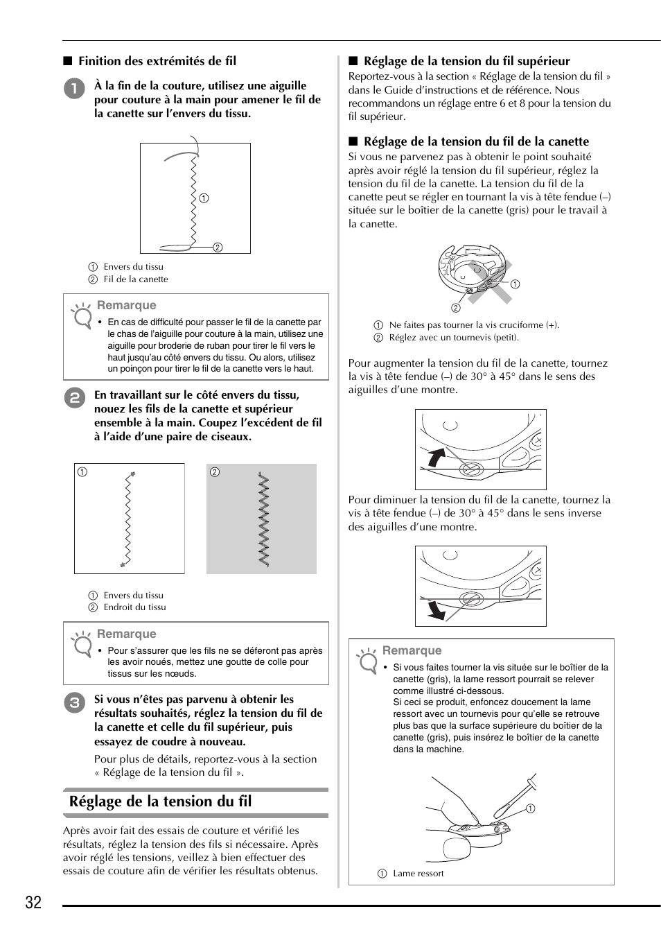 Réglage de la tension du fil | Baby Lock Symphony (BLSY) Instruction and Reference Guide Addendum User Manual | Page 34 / 56