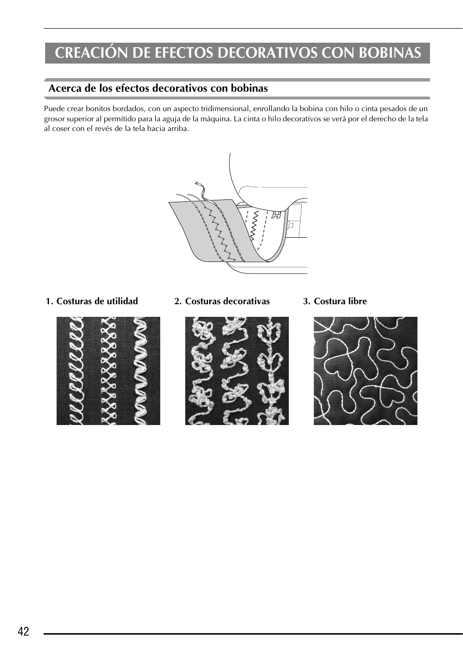 Creación de efectos decorativos con bobinas | Baby Lock Symphony (BLSY) Instruction and Reference Guide Addendum User Manual | Page 44 / 56