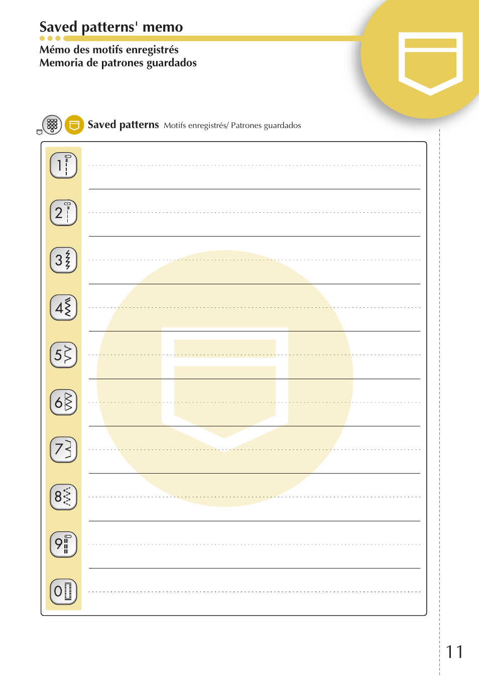 Combining and saving patterns | Baby Lock Melody (BLMY) Quick Reference Guide User Manual | Page 13 / 20