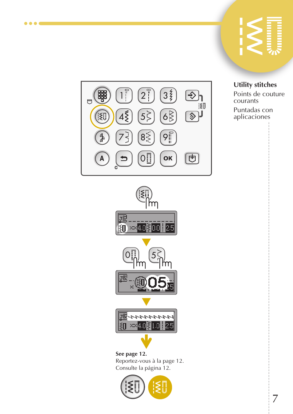 Selecting stitch patterns | Baby Lock Melody (BLMY) Quick Reference Guide User Manual | Page 9 / 20