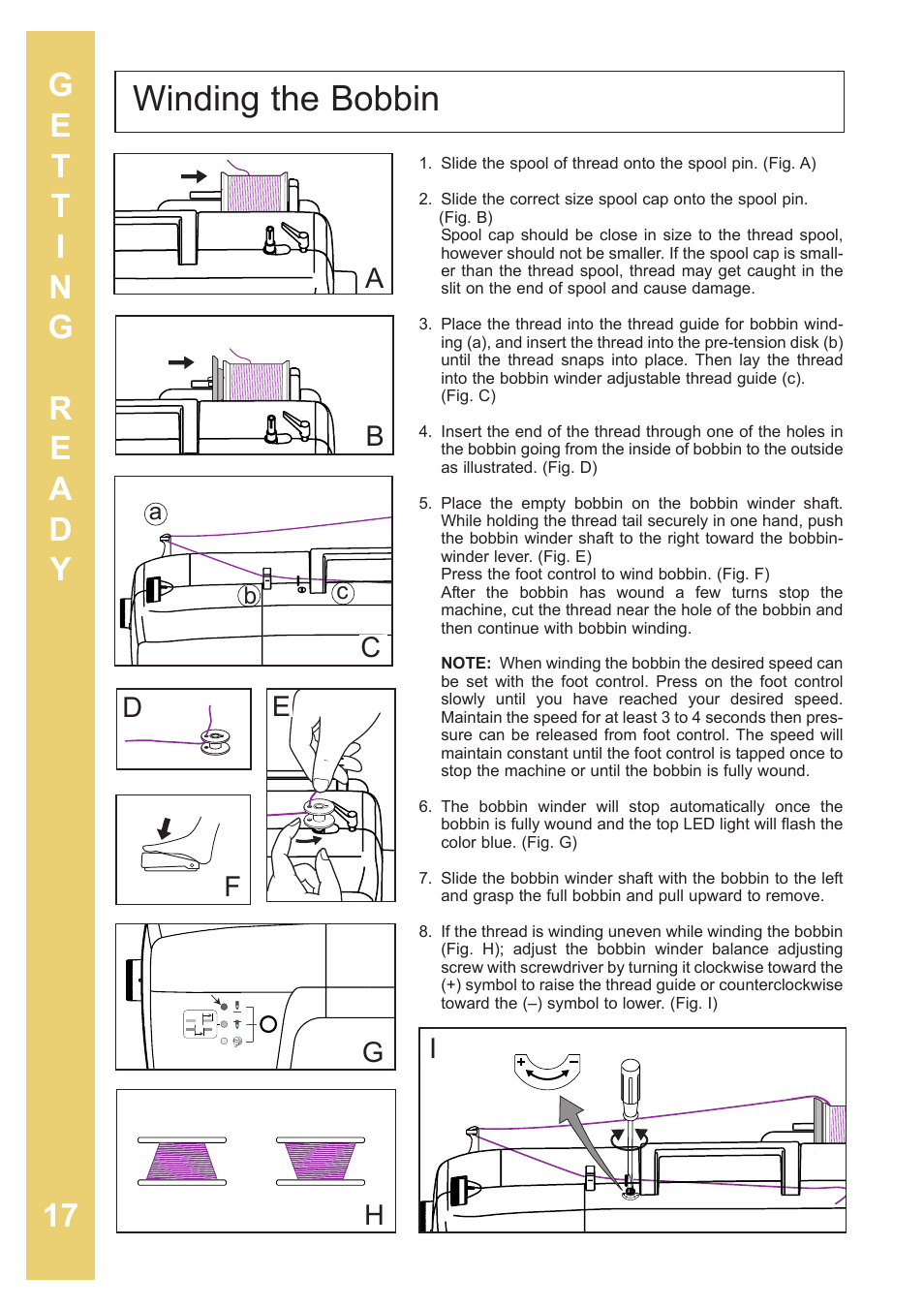 Winding the bobbin | Baby Lock Sashiko 2 (BLQK2) Instruction and Reference Guide User Manual | Page 18 / 42