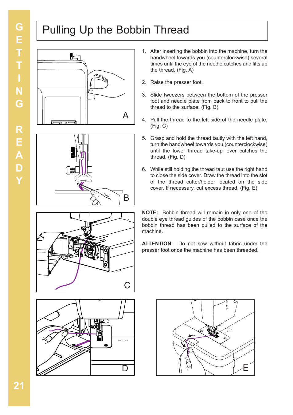Pulling up the bobbin thread | Baby Lock Sashiko 2 (BLQK2) Instruction and Reference Guide User Manual | Page 22 / 42