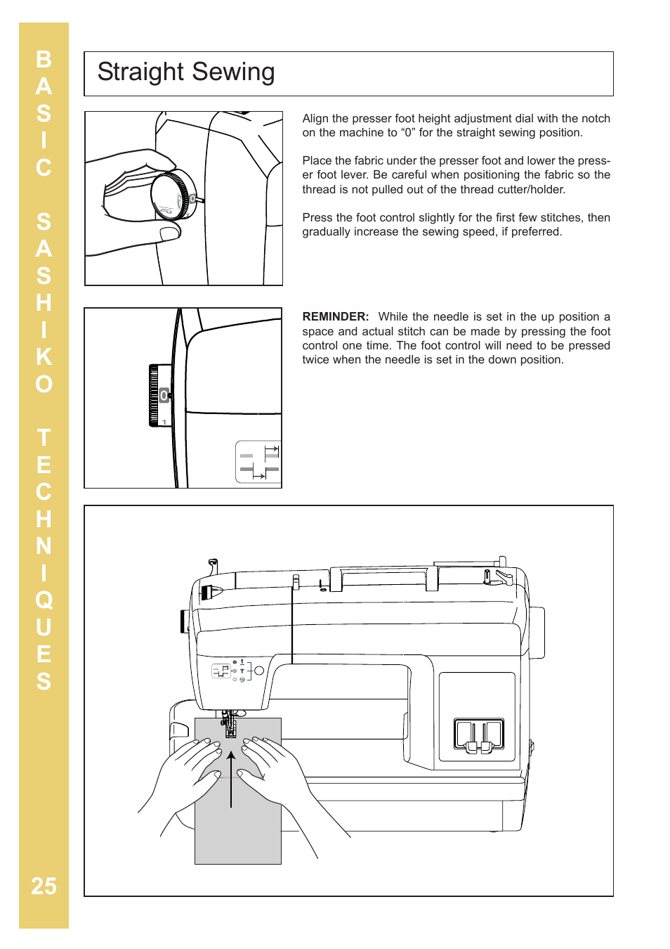 Straight sewing | Baby Lock Sashiko 2 (BLQK2) Instruction and Reference Guide User Manual | Page 26 / 42