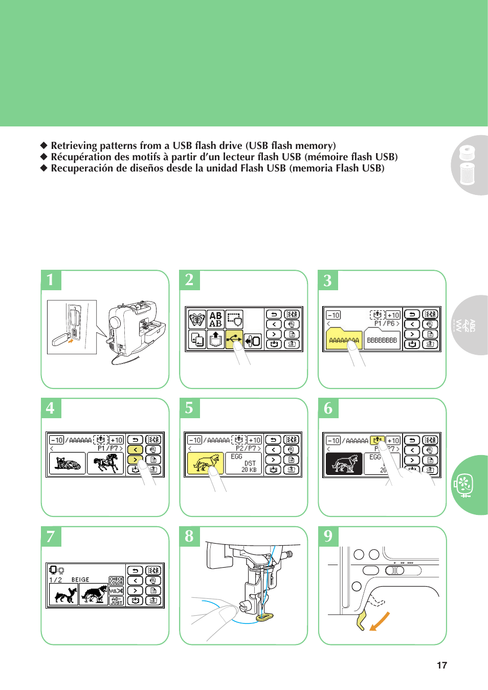 Baby Lock Sofia 2 (BL137A2) Quick Reference Guide User Manual | Page 19 / 36